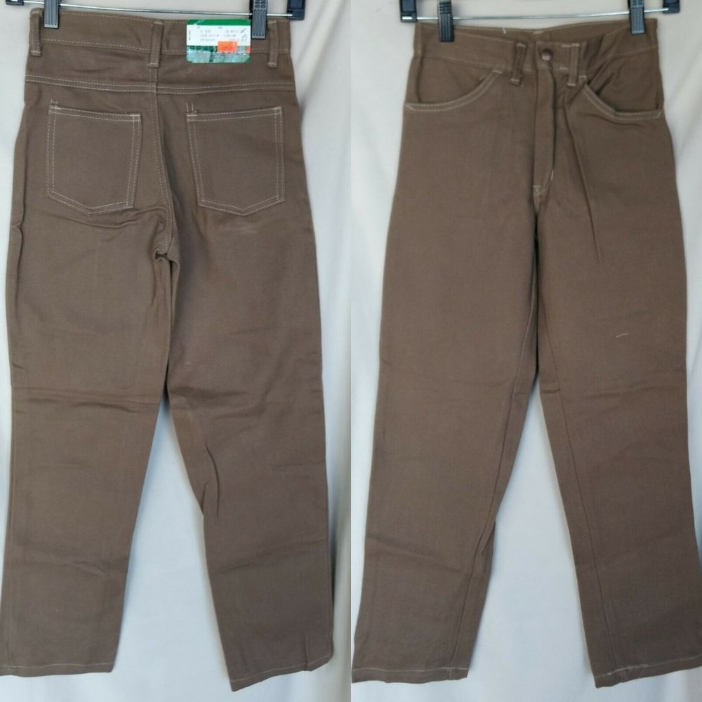McJeans 26" x 28" Size 14 Brown Jeans USA Made